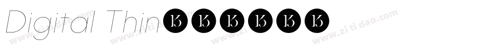 Digital Thin字体转换